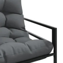 vidaXL - Tuinbank met kussen - antraciet - Staal - 113x67x76 cm