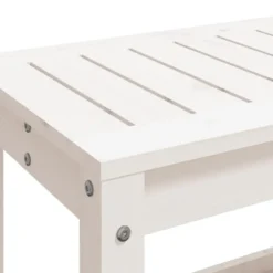 vidaXL - Tuinbank met opbergruimte - Wit - Massief grenenhout - 108x35x45 cm