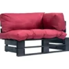 vidaXL Tuinbank met rode kussens pallet grenenhout Rood