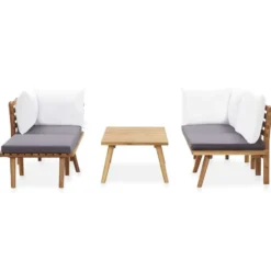 vidaXL - Tuinbank Set - Bruin - Acaciahout