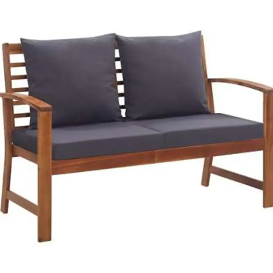 vidaXL - Tuinbank Set - Grijs - Hout