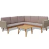 vidaXL - Tuinbank Set - Grijs - Poly rattan