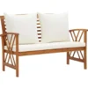 vidaXL - Tuinbank - Wit - Hout