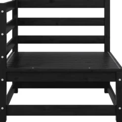 vidaXL - Tuinbank 2-zits - Zwart - Grenenhout - Met kussens