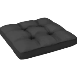 vidaXL - Tuinbank 2-zits - Zwart - Grenenhout - Met kussens