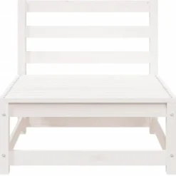 vidaXL - Tuinbank zonder armleuningen - Wit - Grenenhout - 70x70 67 cm