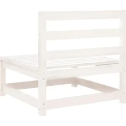 vidaXL - Tuinbank zonder armleuningen - Wit - Grenenhout - 70x70 67 cm