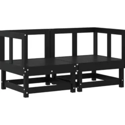 vidaXL - Tuinbank - Zwart - Grenenhout