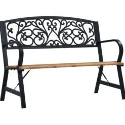 vidaXL - Tuinbank - Zwart - Hout