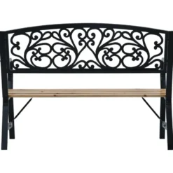 vidaXL - Tuinbank - Zwart - Hout