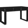 vidaXL - Tuinbank - Zwart - Massief grenenhout - 80x38x45 cm