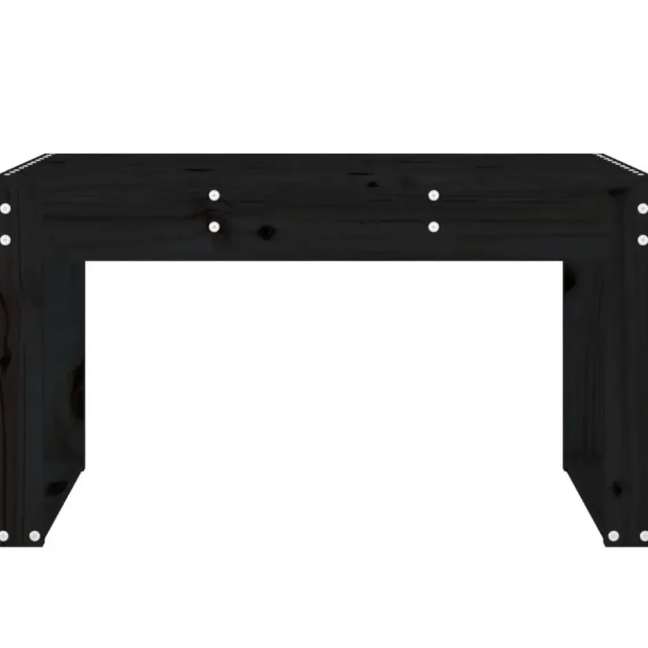 vidaXL - Tuinbank - Zwart - Massief grenenhout - 80x38x45 cm