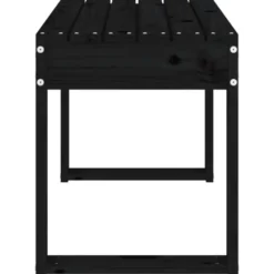 vidaXL - Tuinbank - Zwart - Massief grenenhout - 80x38x45 cm