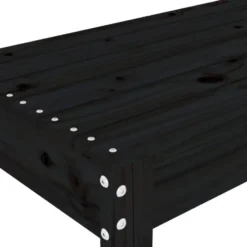vidaXL - Tuinbank - Zwart - Massief grenenhout - 80x38x45 cm