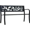 vidaXL - Tuinbank - Zwart - Metaal - 125 cm