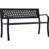 vidaXL - Tuinbank - Zwart - Metaal - 125 cm