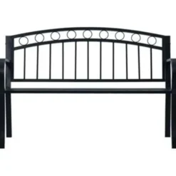 vidaXL - Tuinbank - Zwart - Metaal