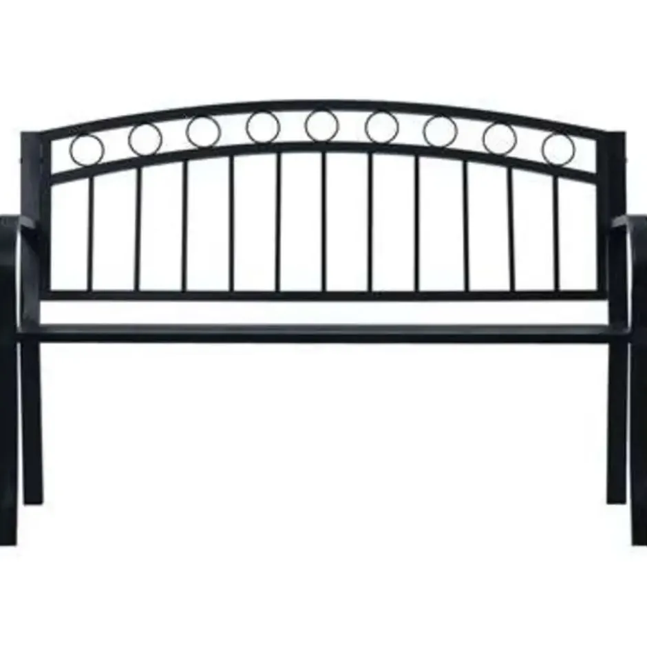 vidaXL - Tuinbank - Zwart - Metaal