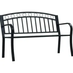 vidaXL - Tuinbank - Zwart - Metaal