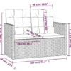 vidaXL - Tuinbank - Zwart - Poly rattan - 105 cm - Met kussens