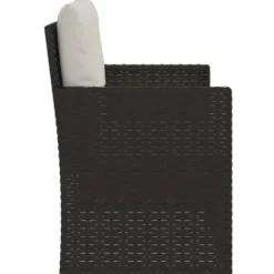 vidaXL - Tuinbank - Zwart - Poly rattan - 105 cm - Met kussens
