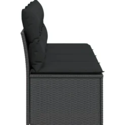 vidaXL - Tuinbank - Zwart - Poly rattan