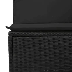 vidaXL - Tuinbank - Zwart - Poly rattan