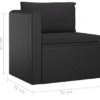 vidaXL - Tuinbank - Zwart - Poly rattan