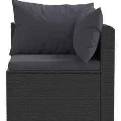 vidaXL - Tuinbank - Zwart - Poly rattan