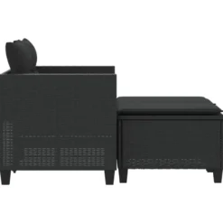 vidaXL - Tuinbank - Zwart - Poly rattan