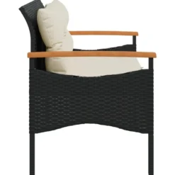 vidaXL - Tuinbank - Zwart - Poly rattan