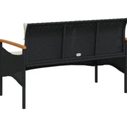vidaXL - Tuinbank - Zwart - Poly rattan