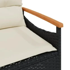 vidaXL - Tuinbank - Zwart - Poly rattan