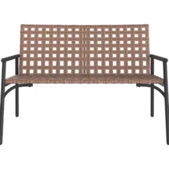 vidaXL - Tuinbank - Zwart - Poly Rattan - 113x79x75 cm