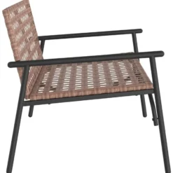vidaXL - Tuinbank - Zwart - Poly Rattan - 113x79x75 cm