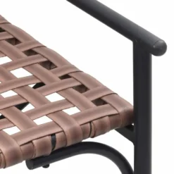 vidaXL - Tuinbank - Zwart - Poly Rattan - 113x79x75 cm