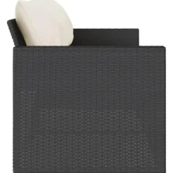 vidaXL - Tuinbank - Zwart - Poly rattan
