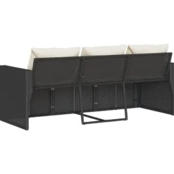 vidaXL - Tuinbank - Zwart - Poly rattan