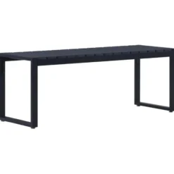 vidaXL - Tuinbank - Zwart - PS-plaat- 120.5 cm