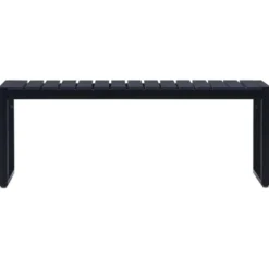 vidaXL - Tuinbank - Zwart - PS-plaat- 120.5 cm