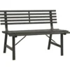 vidaXL - Tuinbank - Zwart - Staal - 110 cm
