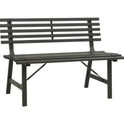 vidaXL - Tuinbank - Zwart - Staal - 110 cm