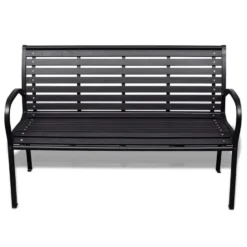 vidaXL - Tuinbank - Zwart - WPC - 125 cm