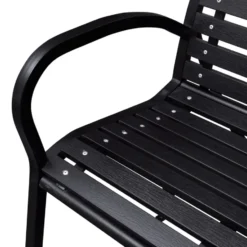 vidaXL - Tuinbank - Zwart - WPC - 125 cm