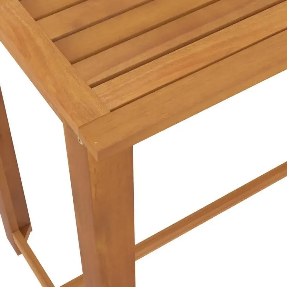 vidaXL - Tuinbarset met Armleuningen - Zwart Poly Rattan - 150x70 cm - 9 St.
