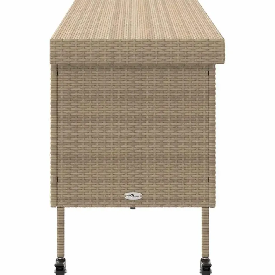 vidaXL - Tuinbox - Beige - Poly rattan