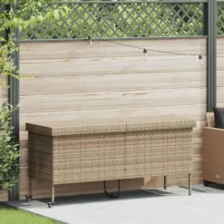 vidaXL - Tuinbox - Beige - Poly rattan