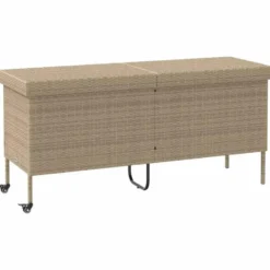 vidaXL - Tuinbox - Beige - Poly rattan