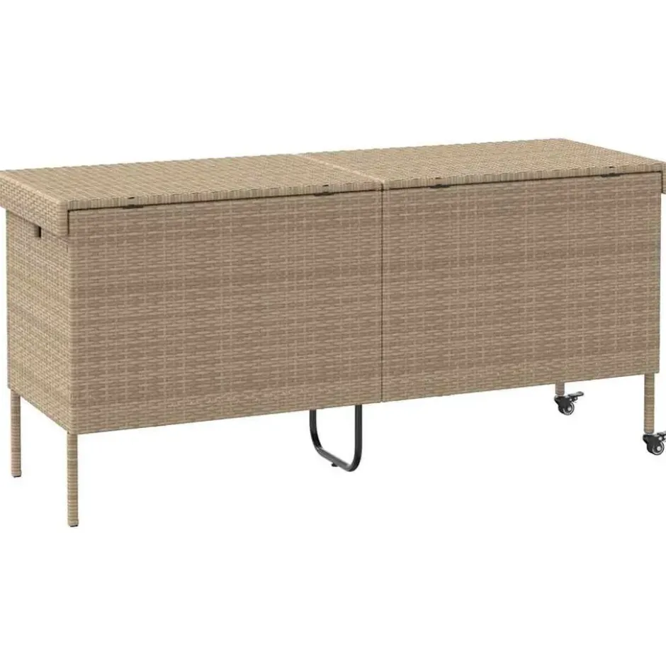 vidaXL - Tuinbox - Beige - Poly rattan
