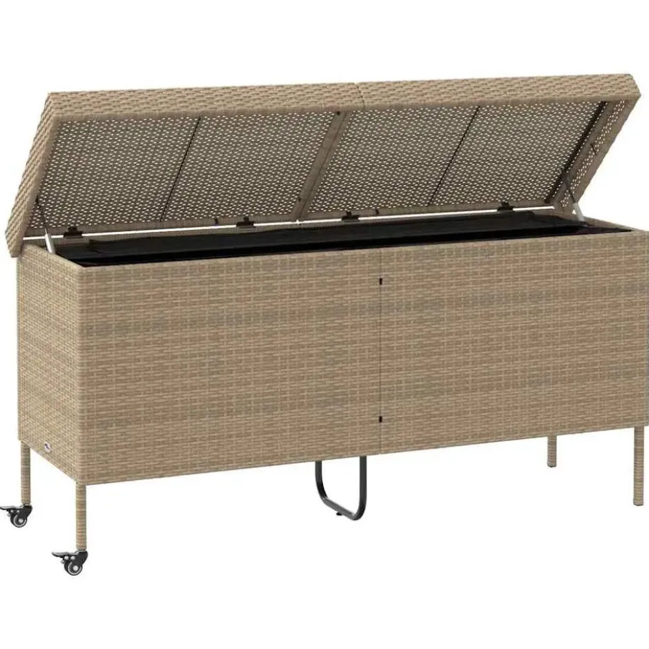 vidaXL - Tuinbox - Beige - Poly rattan
